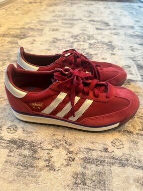 adidas SL 72 Burgundy with silver and blue Athletic Shoes
